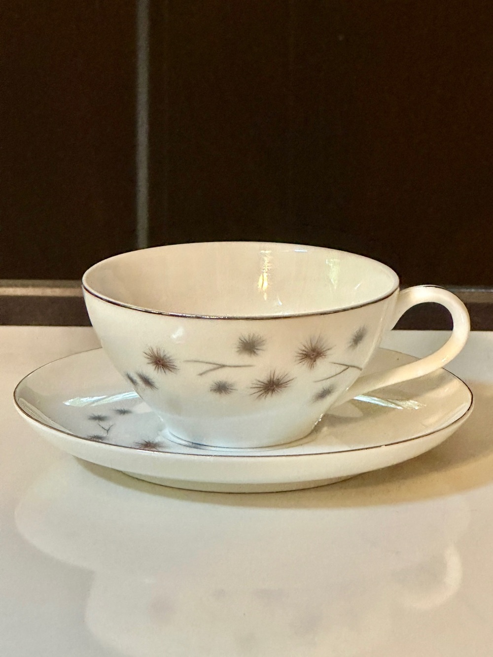 MCM Creative Fine China Platinum Star Burst Pattern 1014 Japan Replacements